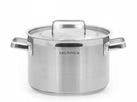 Garnek średni indukcja 7,2 l ze stali nierdzewnej 240 mm pokrywka TECHNICA
