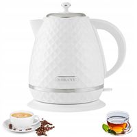 Czajnik Elektryczny Bezprzewodowy 1,7 L | 2200 W | Mocny | Filtr | Biały