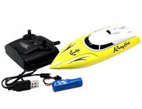 ŁÓDŹ ŁÓDKA MOTORÓWKA NA RADIO Z ŁADOWARKĄ USB ZDALNIE STEROWANA RC + PILOT