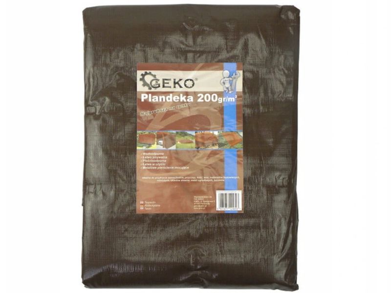 PLANDEKA UNIWERSALNA WZMACNIANA MEGA GRUBA 6x10 M BRĄZOWA G70744 200 g/mkw. zdjęcie 1