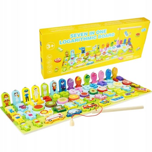 DREWNIANA LOGARYTMICZNA TABLICA MONTESSORI 7w1 na Arena.pl