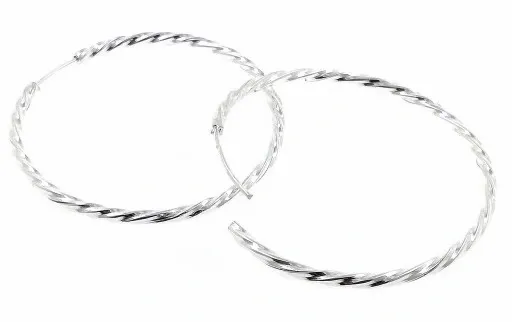 KOLCZYKI SREBRNE 925 DAMSKIE KOŁA KÓŁKA KRĘCONE MODNE 2,3 CM + SREBRO 925 zdjęcie 2