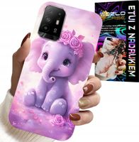 ETUI DO OPPO RENO 5Z / A94 5G - SŁODKI SŁONIK NA RÓŻOWYM TLE CASE +FOLIA