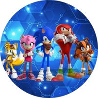 Opłatek na tort Sonic Szybki Błyskawica Postać Bajkowa Urodziny