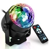 Kula dyskotekowa Disco Ball RGB LED reflektor sound active + pilot
