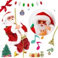 DUŻY MIKOŁAJ OZDOBA WCHODZĄCY PO DRABINIE 100cm