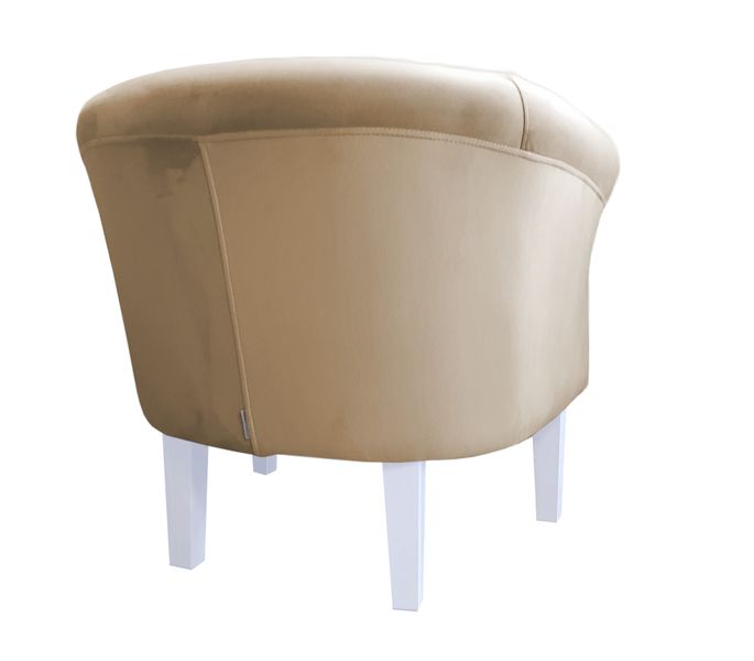 Fotel Milo nogi 20cm białe jasny brąz MG06 zdjęcie 4