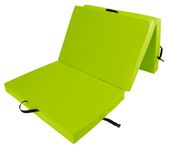Materac gimnastyczny składany trzyczęściowy UNDERFIT 210 x 100 x 10 cm seledynowy
