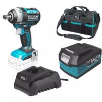 ZESTAW NARZĘDZI AKUMULATOROWYCH 18V, DEDRA SAS+ALL DED7020 KLUCZ UDAROWY, 280NM, 1/2&QUOT;, BEZSZCZOTKOWY, AKUMULATOR 4.0AH, ŁADOWARKA, TORBA 16&QUOT;