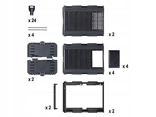 Kompostownik 2 - komorowy Prosperplast 800 l czarny na Arena.pl