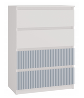 Komoda Do Pokoju Młodzieżowego 4SZ Niebieski MALWINA III TS - 3 Kolory