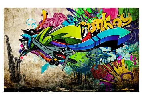 Fototapeta - Funky - graffiti 150x105 na Arena.pl