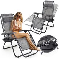 Leżak Ogrodowy Plażowy Fotel Składany Krzesło Turystyczne Zero Gravity