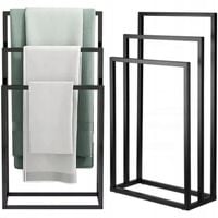 STOJAK NA RĘCZNIKI ŁAZIENKOWY METALOWY LOFTOWY 3 POZIOMY WIESZAK STOJĄCY
