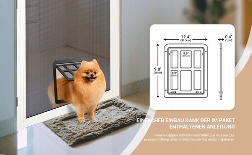 PRZEJŚCIE KLAPKA DRZWICZKI DLA KOTA MOSKITIERY NA DRZWI CZARNA na Arena.pl