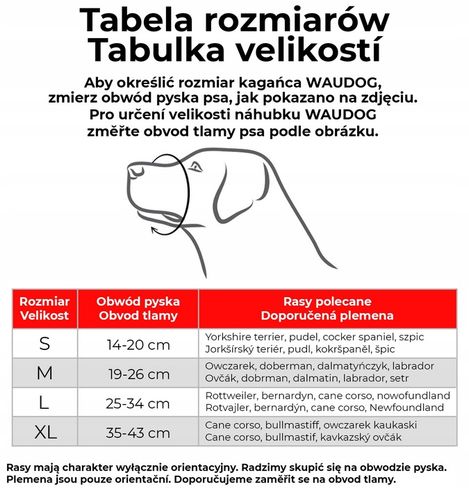 Kaganiec dla psa WAUDOG Nylon, wzór WOW, rozmiar M, 19-26 cm na Arena.pl