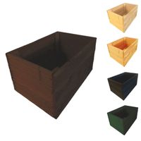 be4nature Doniczka kwadratowa modrzewiowa Brązowa 50 x 33 cm