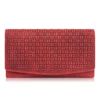 portfel damski skórzany w stylu vintage duży czerwony paolo peruzzi