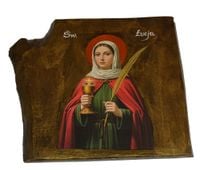 Ikona Święta Łucja patronka krawców, rolników
