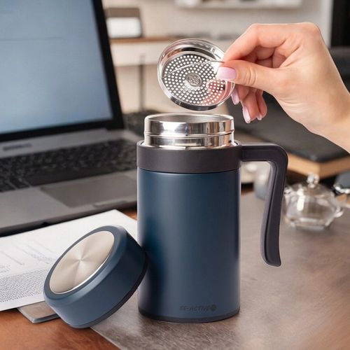 KUBEK TERMICZNY SZCZELNY TERMOS NA KAWĘ HERBATĘ GORĄCE NAPOJE DUŻY 450ML na Arena.pl