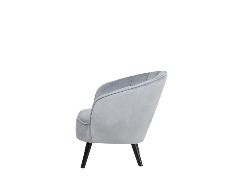 Fotel welurowy szary DALA zdjęcie 4