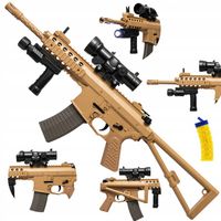 KARABIN MASZYNOWY SNAJPERSKI PISTOLET NA KULKI Z LUNETĄ LATARKĄ DUŻY ZESTAW