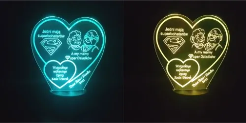 Prezent na Dzień Babci i Dziadka Statuetka dla Dziadków lampka LED + GRAWER na Arena.pl