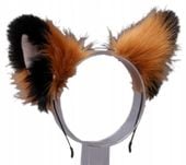 KOCIE USZY FUTRZANE OPASKA NA GŁOWĘ COSPLAY ANIME strój przebranie
