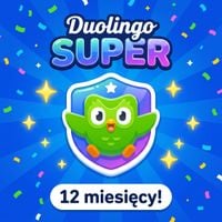 DUOLINGO SUPER 12 MIESIĘCY - NA TWOIM KONCIE - BRAK REKLAM - 1 ROK