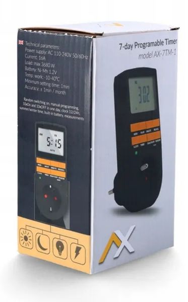 PROGRAMATOR CZASOWY WŁĄCZNIK WYŁĄCZNIK LCD CYFROWY HARMONOGRAM 7 DNI 10 UST zdjęcie 2