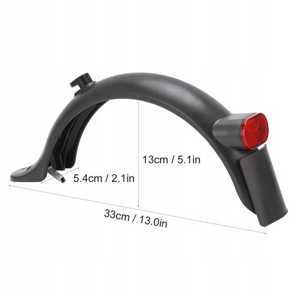 Błotnik tylny z lampką do Xiaomi PRO 2 1S Komplet zdjęcie 3