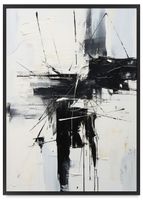 Plakat ramka abstrakcja czarna farba 30x40 cm w czarnej ramie