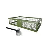 Tylny bagażnik 890x585x200 mm powlekany, ze składanym szybkozłączem