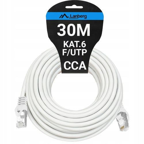 KABEL PRZEWÓD LAN SIECIOWY RJ45 CCA ETHERNET KAT.6 CAT FTP 30M LANBERG na Arena.pl