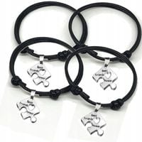 BRANSOLETKA przyjaźni BEST FRIENDS puzzle KOMPLET 4 BRANSOLETKI bff