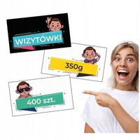 Wizytówki DWUSTRONNE 400 szt. GRUBE PREMIUM 350 g