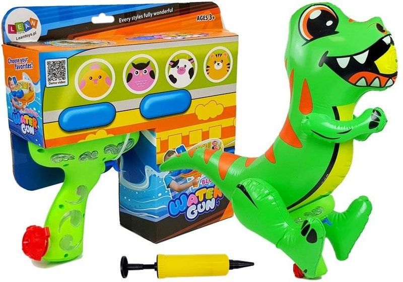 Duży Pompowany Pistolet Na Wodę Dinosaur zdjęcie 1