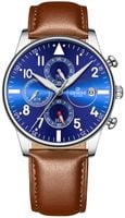 zegarek męski giewont chronograph sapphire brązowo niebieski gw5630-a6