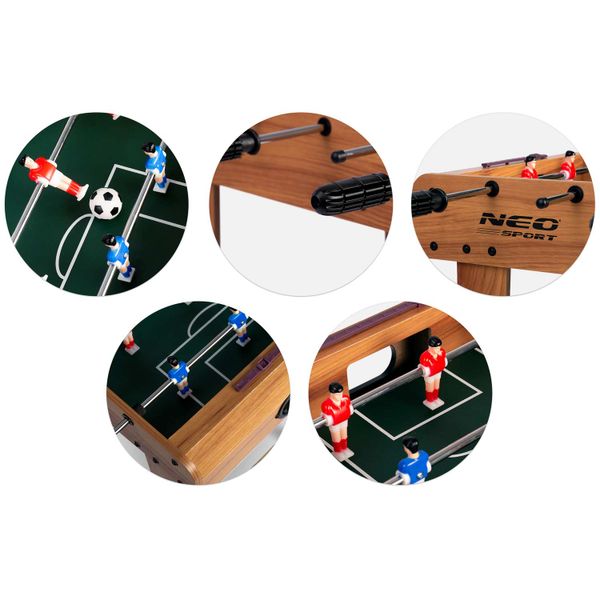 Stół do gry w piłkarzyki Neosport 70x37x62cm NS-802 drewniany zdjęcie 11