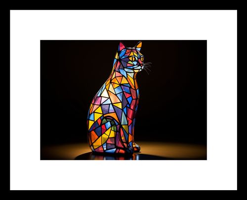 Plakat 18x13cm Koci Witraż na Arena.pl