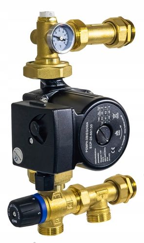 GRUPA POMPOWA MIESZAJĄCA DO ROZDZIELACZA PODŁOGÓWKI POMPA 25-60/130 20-43°C na Arena.pl