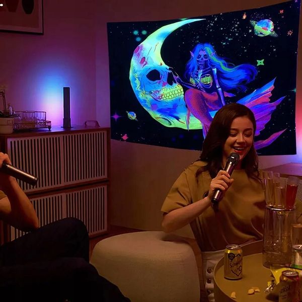 Dekoracja ŚCIENNA UV OBRAZ Fluorescencyjny GOBELIN ODBLASK 150cm XXL zdjęcie 7