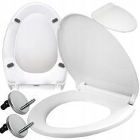 DESKA SEDESOWA WOLNOOPADAJĄCA TWARDA MOCNA WYPINANA DO WC WYSOKA