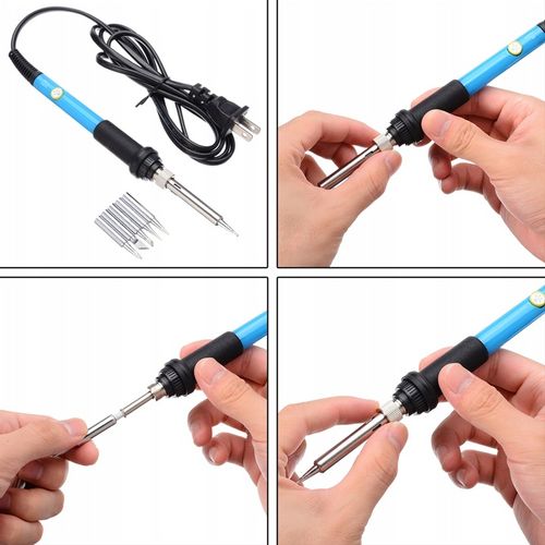 ZESTAW LUTOWNICZY LUTOWNICA PRECYZYJNA KOLBOWA Z REGULACJĄ TEMPERATURY 60W na Arena.pl