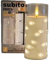 Świeca LED z łańcuchem LED SUBITO GC710 D78H175 biała (315)