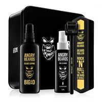 ANGRY BEARDS Zestaw do wzrostu brody - Roller i Doping 100ml