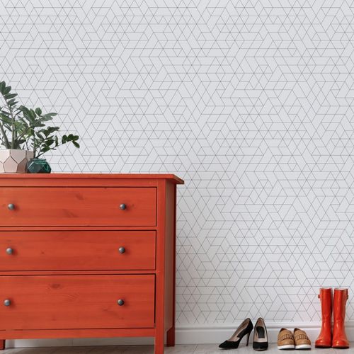 Tapeta Ścienna Do Przedpokoju Wzór GEOMETRYCZNY na Arena.pl