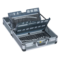 Walizka aluminiowa szara - 440x360x200 mm