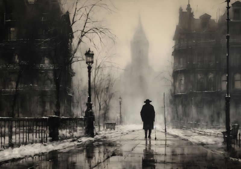 Plakat 100x70cm Mgła nad Londynem zdjęcie 1