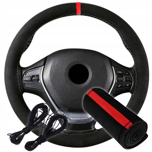 POKROWIEC NA KIEROWNICĘ ALCANTARA ZAMSZOWY Z Jednego Kawałka DO OBSZYCIA na Arena.pl